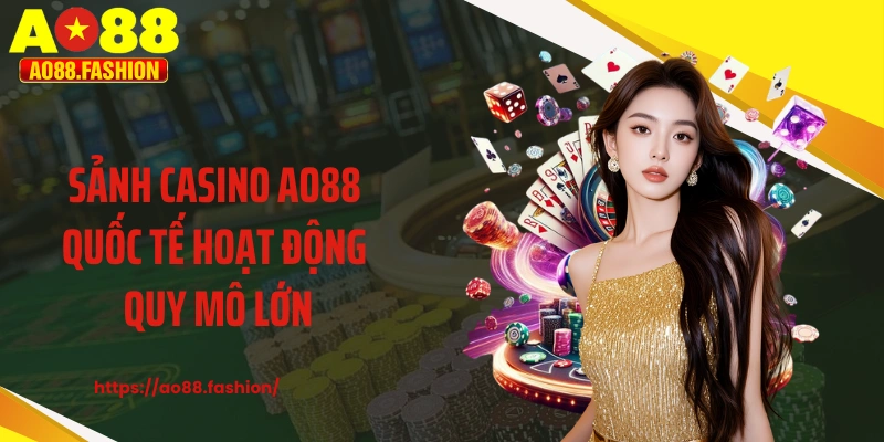 Sảnh casino AO88 quốc tế hoạt động quy mô lớn
